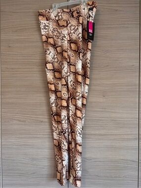 BNWT Lici Snake Print Leggings - Brown/Tan